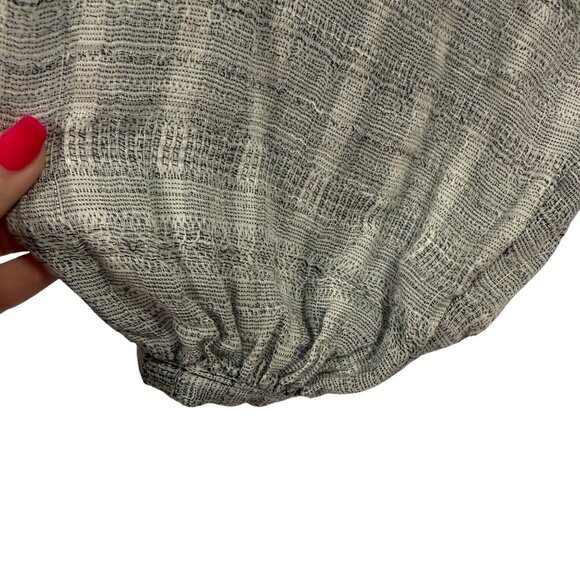 Free People Headed to the Highlands Button Up Gray Black Gauze‎ Style Top Size S - Picture 2 of 11